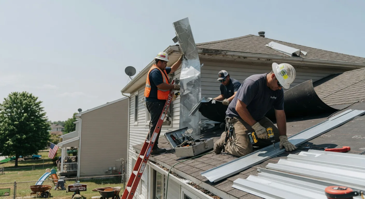 Storm Damage Metal Roof Repair in Marysville, KS